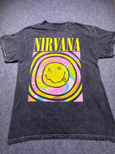 Nirvana smiley face graphic - , t