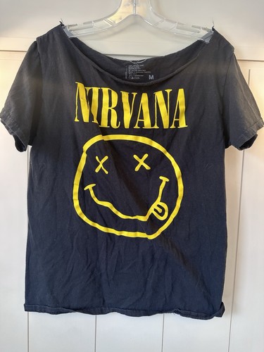 Nirvana black graphic shirt - nirvana,