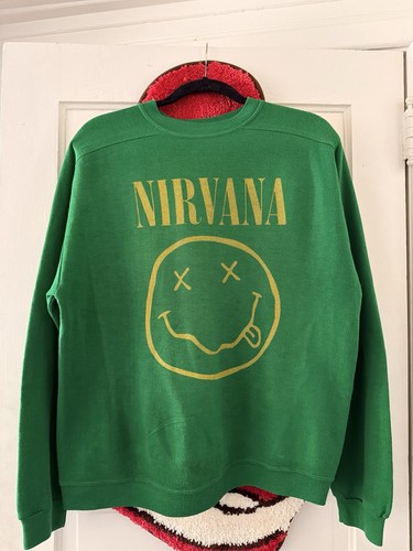 Vintage nirvana green - vintage, crewneck